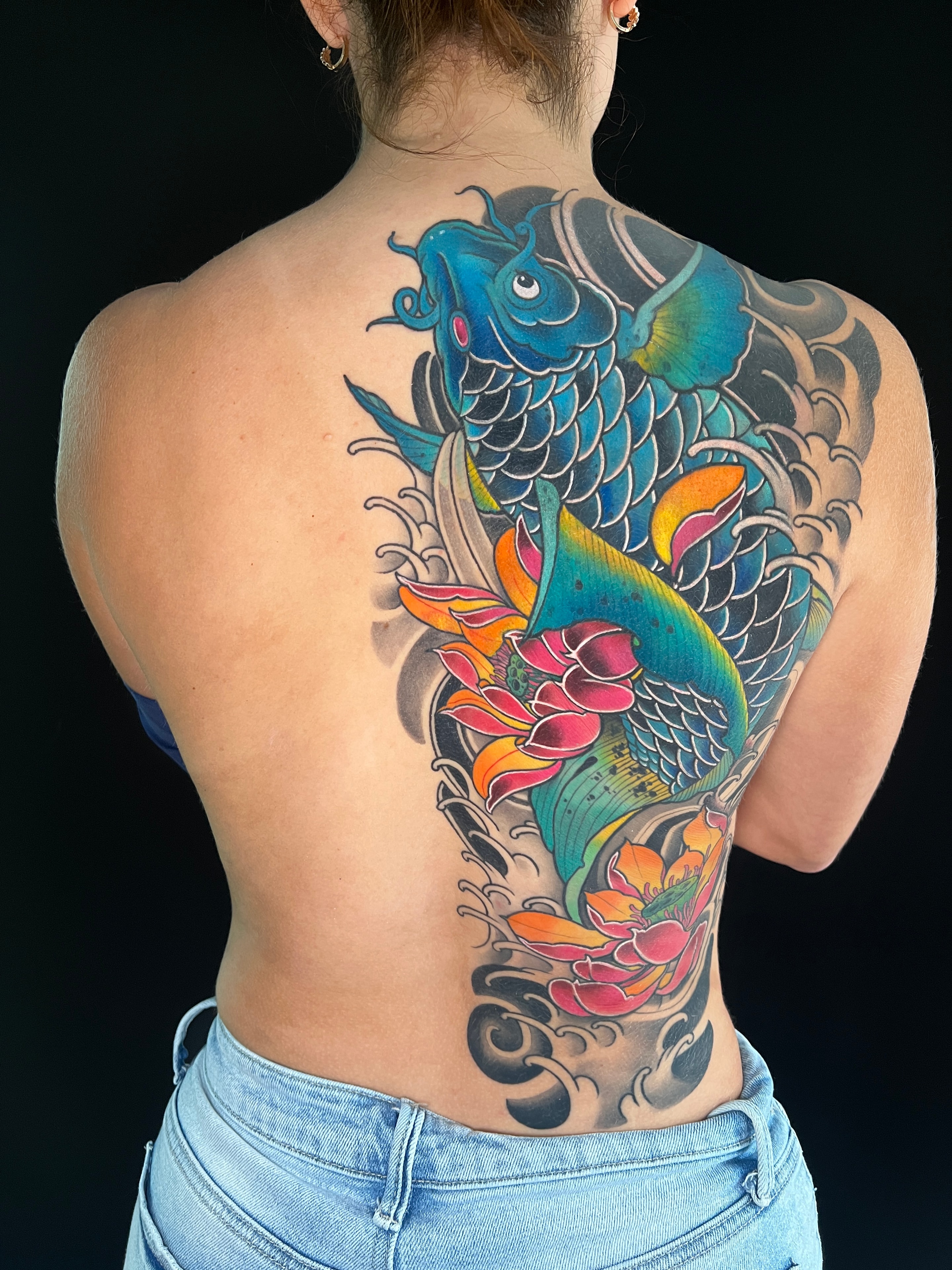 Cover-up después: diseño nuevo cubriendo el tatuaje anterior