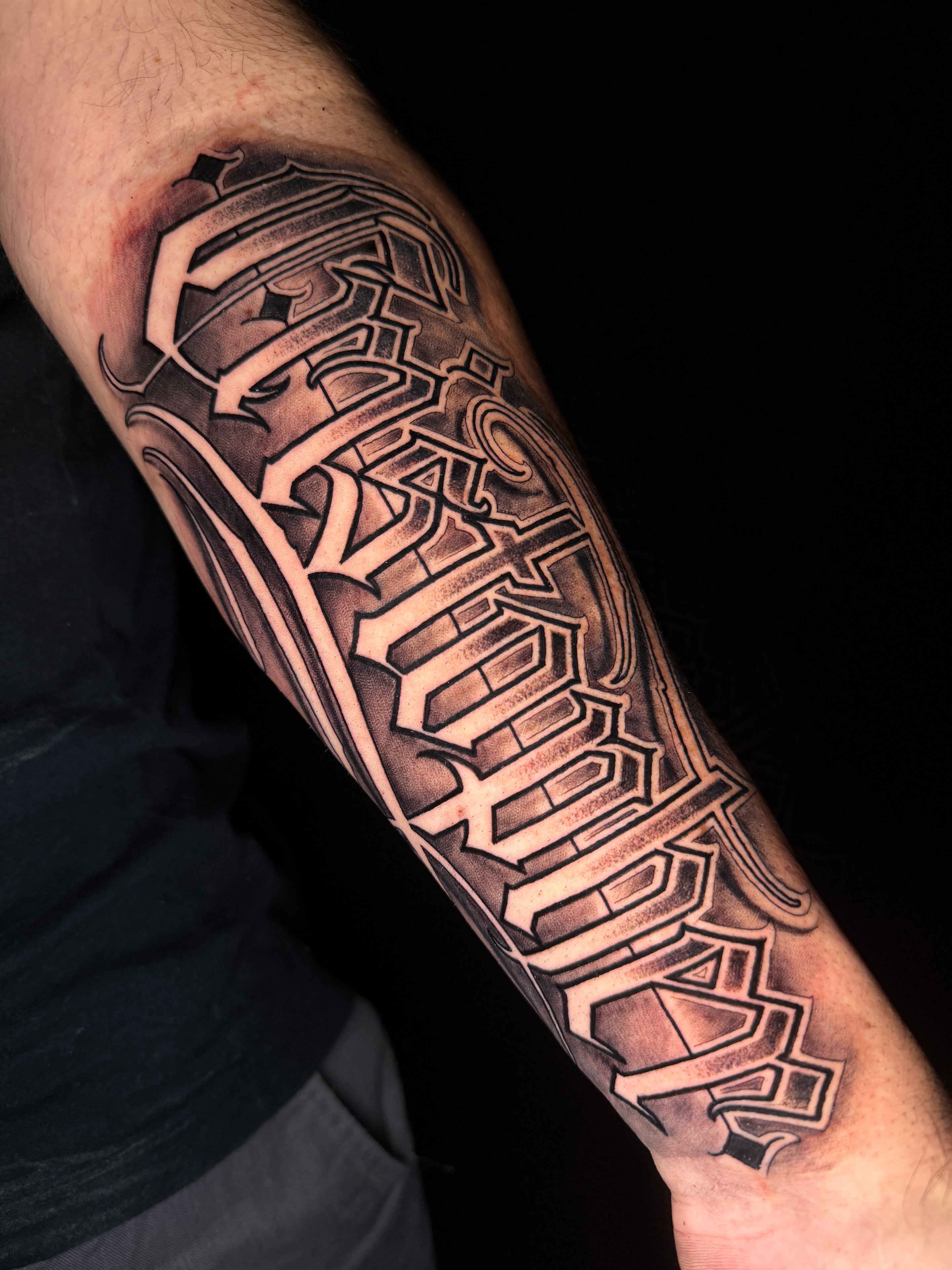 Tatuaje lettering como imagen de referencia