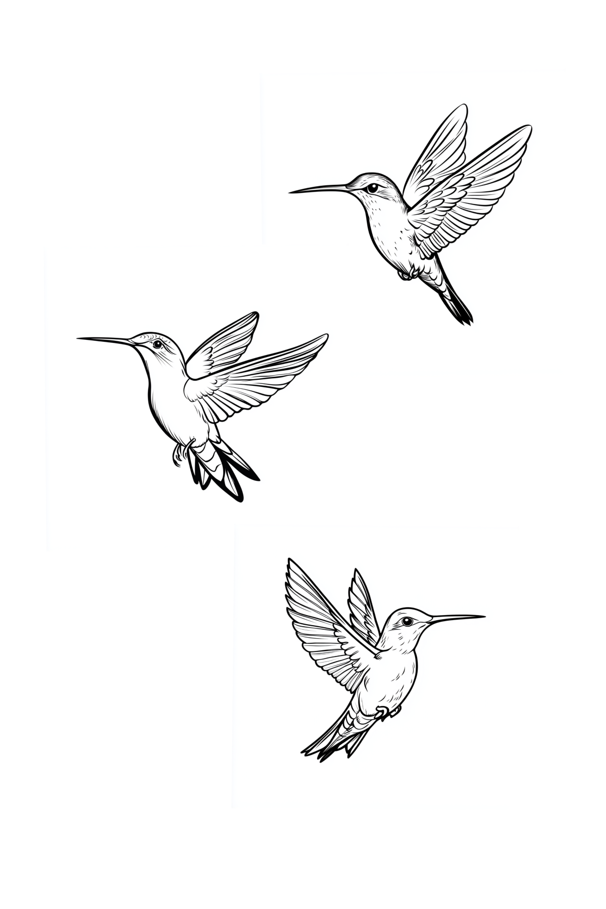 Flash tattoo colibríes línea fina — JP Tattoo Company Costa Rica